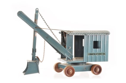 Structo Blue Steam Shovel in Pressed Steel