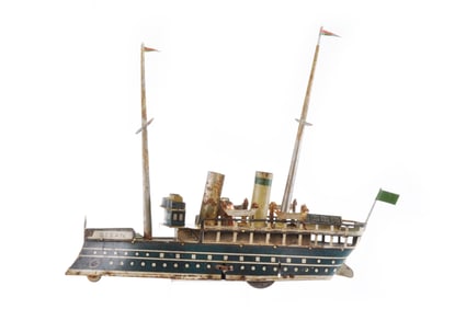 Rare G&K German Ocean Linier "OCEAN" Tin Windup