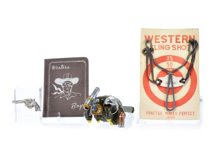 1940s-1950s Lone Ranger Cereal and Cracker Jack Premium Rings & Other Cowboy Western Items