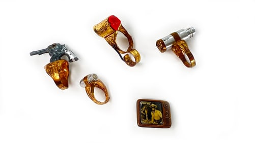 Lone Ranger Premium Cereal Rings: Flashlight Signal, Atom Bomb, 6-Shooter Rings, Film Strip!