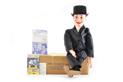 Juro Celebrity Doll Charlie McCarthy Ventriloquist Doll Boxed Complete Juro Novelty Co.