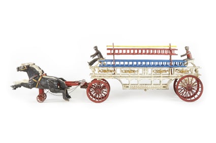 Massive Dent Fire Ladder Truck with Three Horses