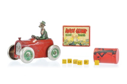 Arcade Toys Cast Iron Andy Gumpmobile & Andy Gump His Game