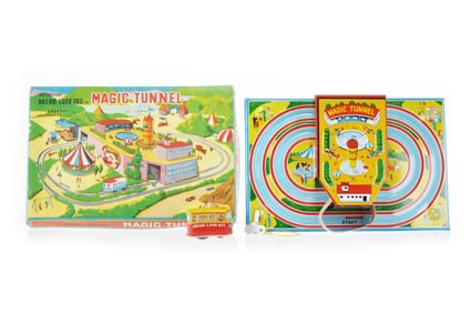T.P.S. Tin Mechanical Dream Land Bus in Magic Tunnel Boxed
