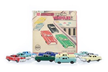 Linemar Boxed 10 Car Vehicle Set from Japan