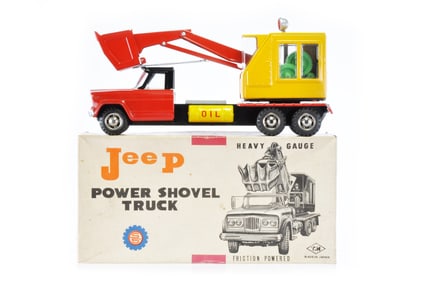 Large Jeep Power Shovel Tin Truck by T.N. Nomura, Japan