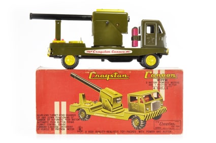 Cragstan Cannon with Friction Truck & Firing Toy Boxed, SSS Japan