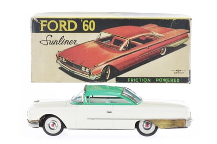 San 1960 Ford Sunliner Tin Car by I.Y. of Japan Boxed