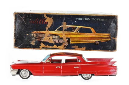 Yonezawa ca. 1962 Four Door Hardtop Tin Cadillac Boxed