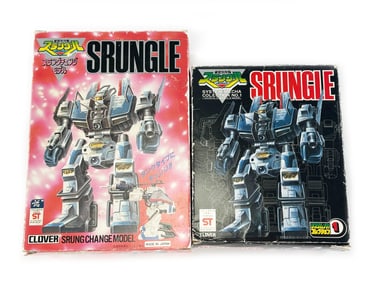 Srungle 1980s Diecast and plastic robots by Colver Toys, Japan
