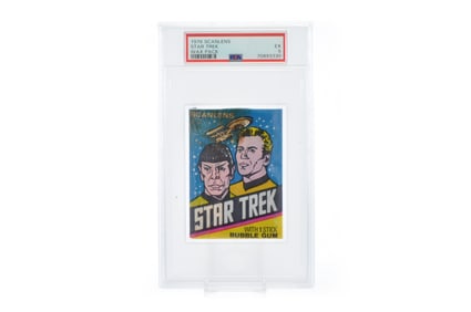 1976 Scanlens Star Trek TOS Sealed Wax Pack PSA Graded 5 Ex
