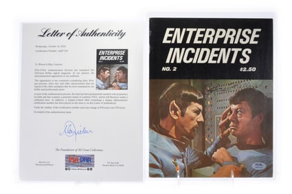 DeForest Kelley Dr. McCoy Signed Star Trek Enterprise Incidents Magazine Issue No.2 PSA DNA COA