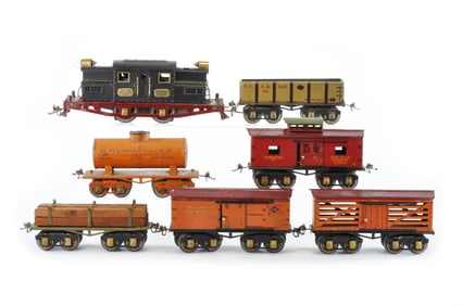 Ives Railway Lined 3255 Engine and Train Set