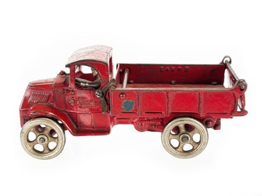 Arcade Cast Iron Dump Truck in Red Medium