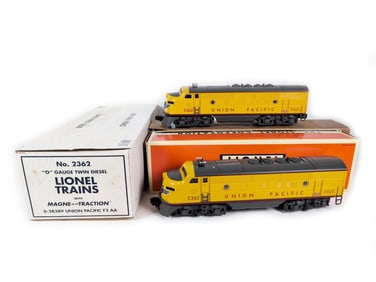 Lionel 6-38389 O Neil Young UP F3 A-A Diesels. Postwar-inspired #2362 conventional Union Pacific F3