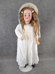 32" CM Bergmann Simon Halbig 13 1/2 Antique German Bisque Head Doll