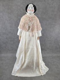33" China Shoulder Head 1860's Modified Flat Top Civil War Doll