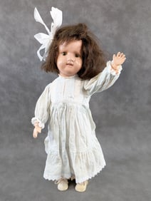 15" Antique Schoenhut Wooden Girl Doll