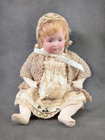 7" Bisque Head German Doll Theodor Recknagel