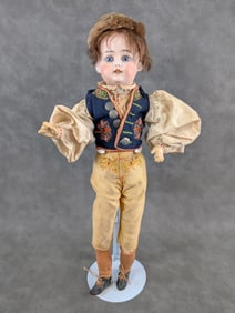 17" A.C.Manger of Bohemia Austria Antique Bisque Head Boy Doll