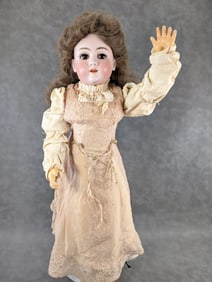 30" Antique German Bisque Head Doll Handwerck 109-15 DEP
