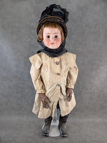 Large 32" Antique German Schoenau Hoffmeister Bisque Head Doll 1906
