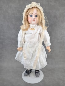 Lovely 22" French Etienne Denamur Antique Bisque Head Doll