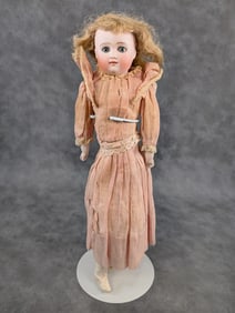 13" Kestner Bisque Shoulder Head Doll on Kid Leather Body