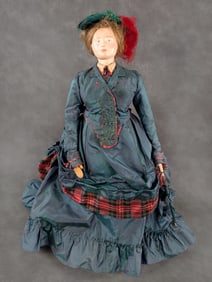 Elegant 14" Antique French Composition Fashion Lady Doll