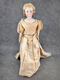 Antique 18" French Fashion Lady Doll Bisque Head Marked 4