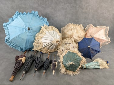 Large Lot of Antique Umbrellas