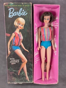 1965 Barbie American Girl Brunette Low Color NMIB
