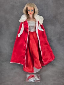 1964-65 Japanese Barbie Midnight Red On Ash Blonde American Girl RARE