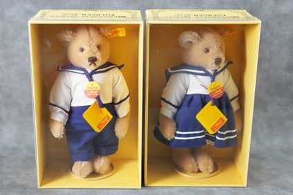 Steiff Boy and Girl Sailor Teddy Bear Set