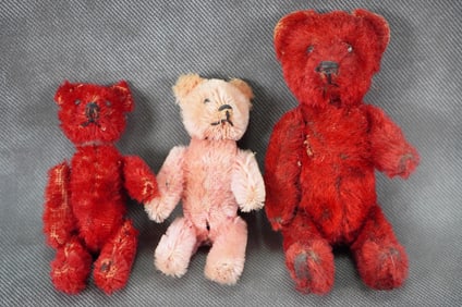 Group of 3 miniature Mohair Bear Perfume bottles