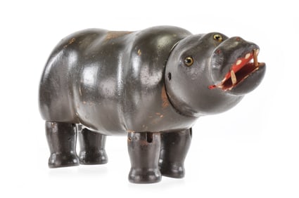 Rare Schoenhut Hippo with Glass Eyes