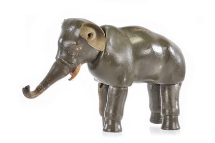 Large Schoenhut Elephant with Trunk