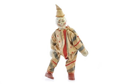 Cracker Jack White, Blue, and Red Clown by Schoenhut
