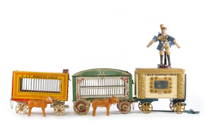 Handmade Lion Cages with Schoenhut Tigers and Tamer