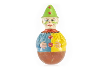 Schoenhut Rolly Dolly Clown Lot with Brown Base