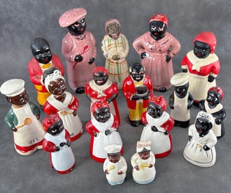 Huge lot of Mammy and Chef Salt and Pepper Shakers
