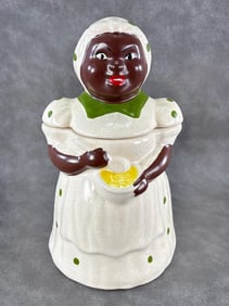 McCoy Pottery Black Cook Mom Mixing Batter Cookie Jar