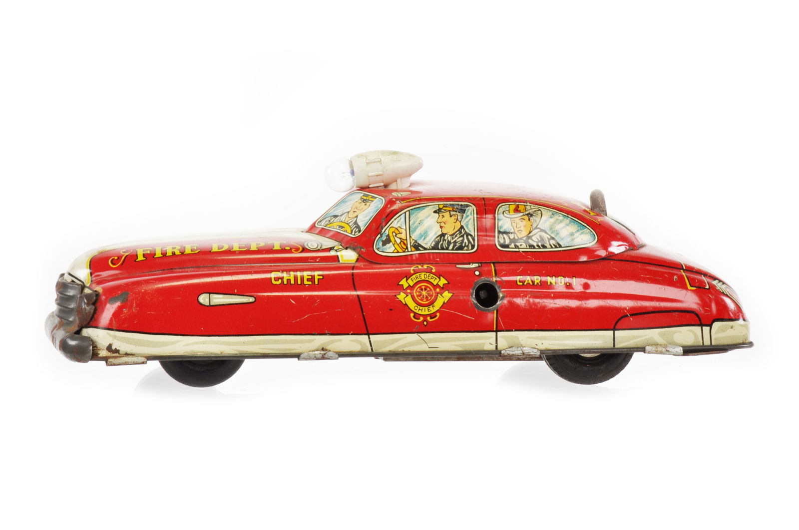 Marx Fire Department Chief Car Tin