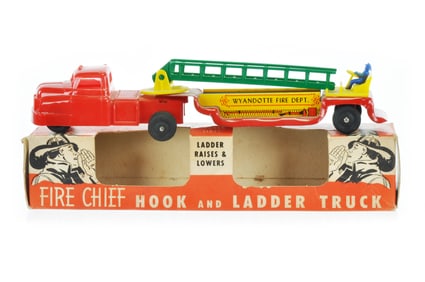 Boxed Wyandotte Fire Hook and Ladder Truck