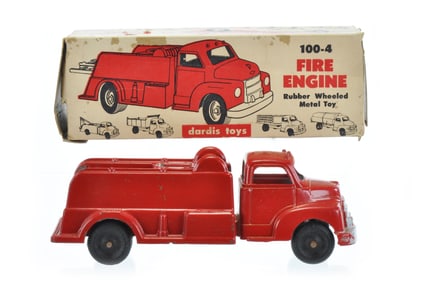 Dardis Toys Boxed Fire Engine 100-4 with Rubber Wheels