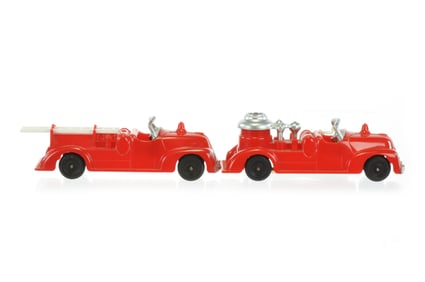 Near Mint Hubley Fire Engine and Pumper with Tags