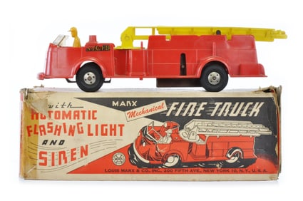 Marx Automatic Siren Fire Truck with Box