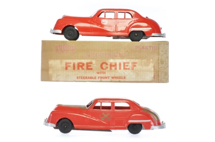 Two Irwin Fire Chief 126 Cars with Box