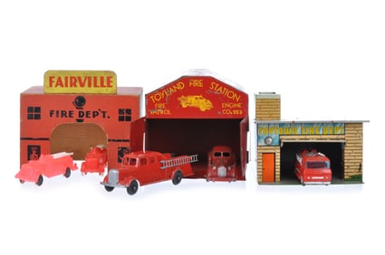 Fire Department and Station Set with Trucks