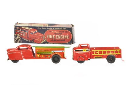Wyandotte Fire Engine and Pumper Lot of 2 Steel Trucks